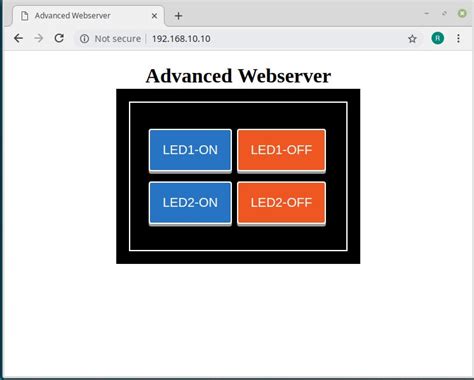 Arduino Web Server GUI-এর ছবি ফলাফল