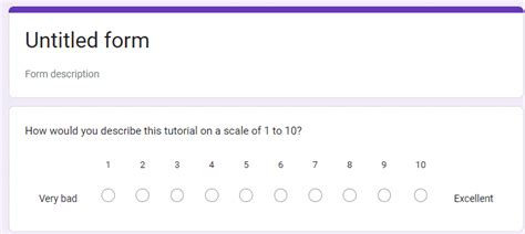 Image result for Linear Scale in Google Forms