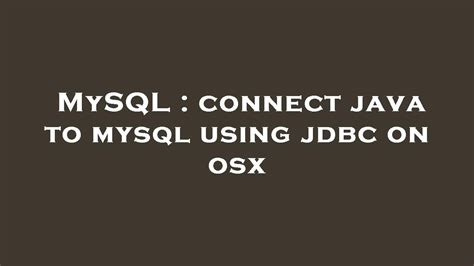 Afbeeldingsresultaten voor MySQL JDBC