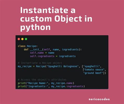 Image result for Create Object in Python Syntax