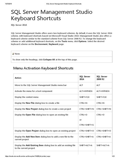 Résultat d’images pour SQL Keyboard Shortcuts