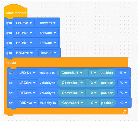 Résultat d’images pour How to Make a Set Turning to Block in Vexcode