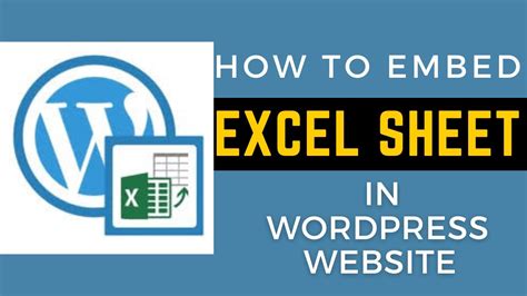 Image result for Embed Excel Sheet in WordPress