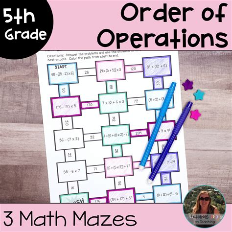 Afbeeldingsresultaten voor 5th Grade Math Order of Operations Worksheets