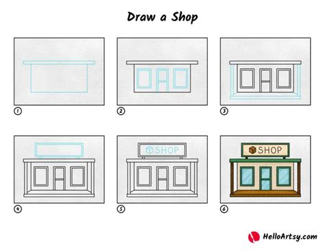 Image result for How to Draw a Store