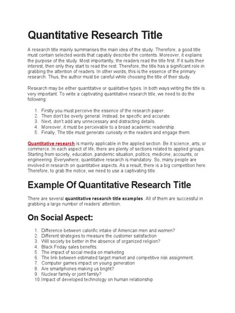 Toradh íomhá ar Title of Quantitative Research