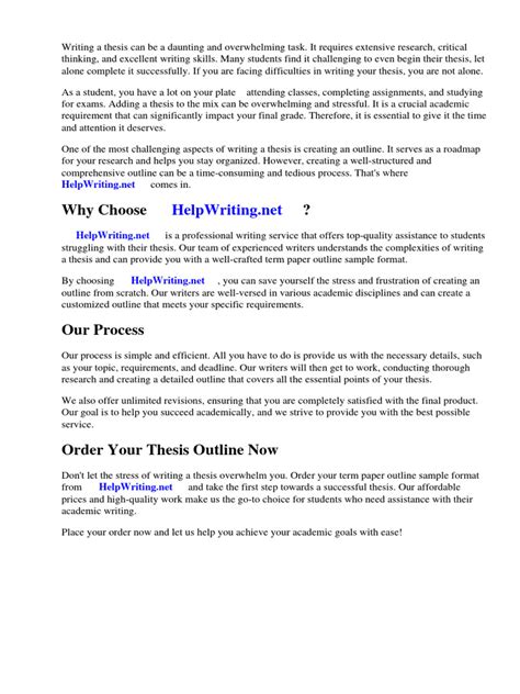 Term Paper Outline Format に対する画像結果