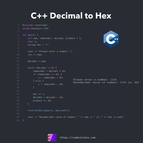 Image result for Hexadecimal C++