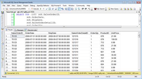 Select Join SQL に対する画像結果
