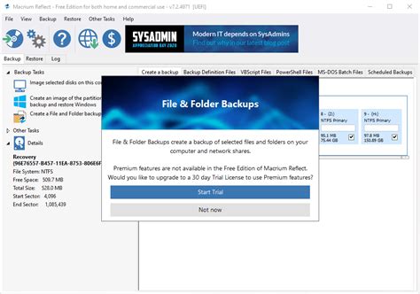 Toradh íomhá ar Macrium Reflect Win 11