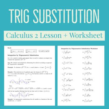 Image result for Trig Substitution Tutorial