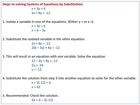 Image result for What Is the First Step in Solving a System by Substitution