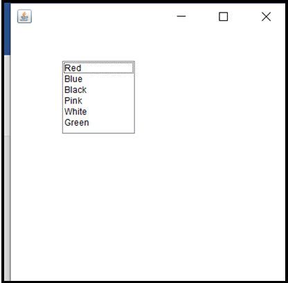 Image result for Java AWT colorList