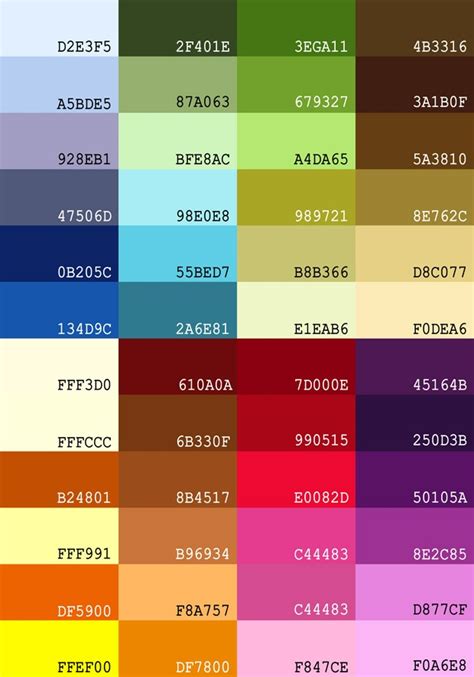 Image result for Hex Colour Codes