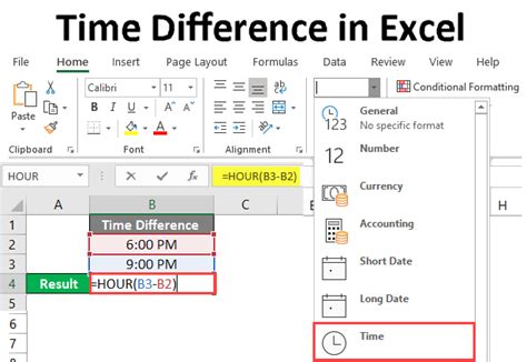 Image result for Time Difference in Excel