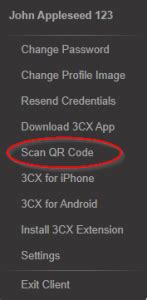 Toradh íomhá ar 3CX QR Code