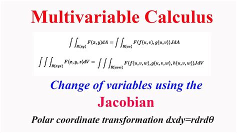 Transformations Multivariate Change of Variable에 대한 이미지 결과