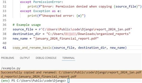 Toradh íomhá ar How to Copy Python Code