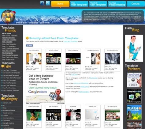 Afbeeldingsresultaten voor Free Flash Website Templates