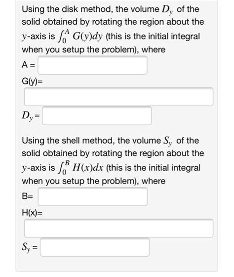 Image result for When to Use Volume by Shells and by Disk