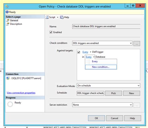 SQL Check Policy に対する画像結果