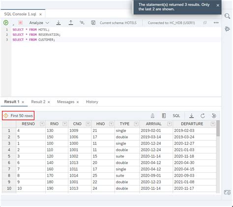 Toradh íomhá ar How to Export SQL Results in SQL Console of SAP Hana Studio