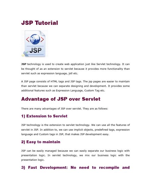 JSP Tutorial に対する画像結果