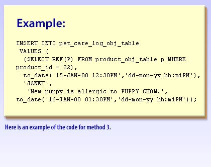 Insert Statment for Oracle SQL に対する画像結果