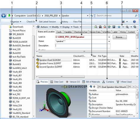 Image result for SolidWorks 2019 PDM Explorer Layout