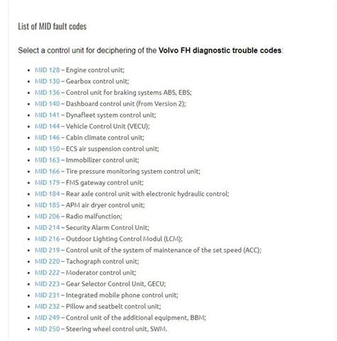 Image result for Volvo Diagnostic Codes