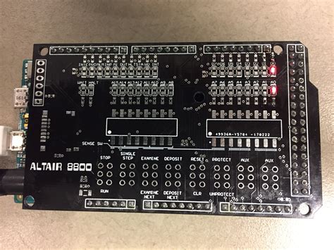 Altair 8800 front panel Ardiuno shield | Hackaday.io