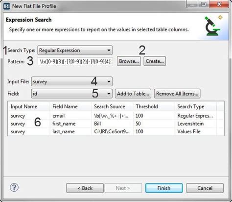 Flat File Profile Example に対する画像結果