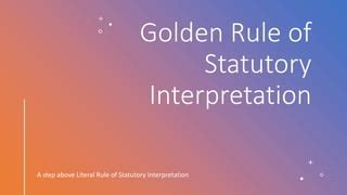 Example of Golden Rule Law Statutory Interpretation に対する画像結果
