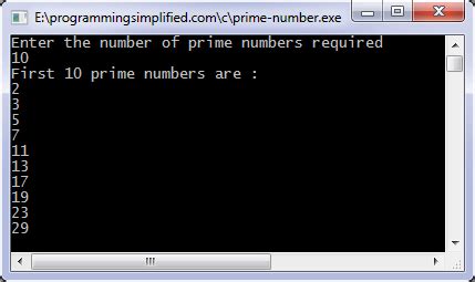 Image result for Write a Program for Prime Number in C