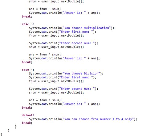 Toradh íomhá ar Or in Java Switch/Case