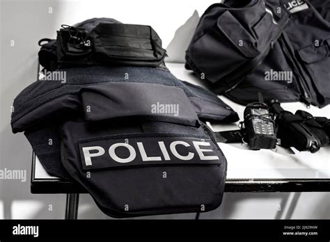 Police Bulletproof Vest Stock Photo - Alamy