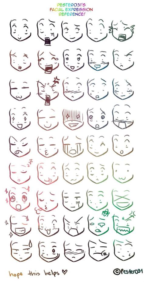 Afbeeldingsresultaten voor Anime Face Expressions