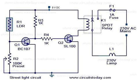 Image result for Automatic Light Switch Circuit Diagram