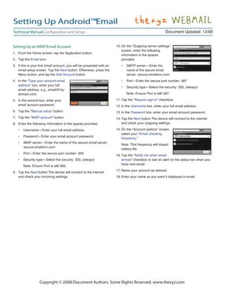 Android IMAP Email Setting に対する画像結果