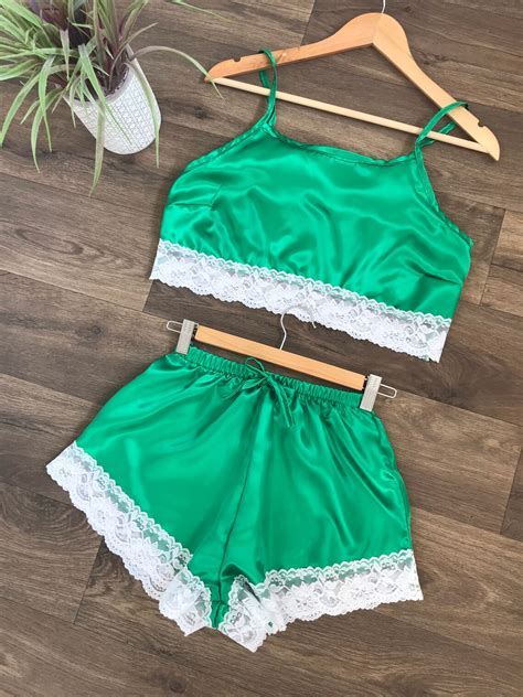 Image result for Green Floral Pyjamas