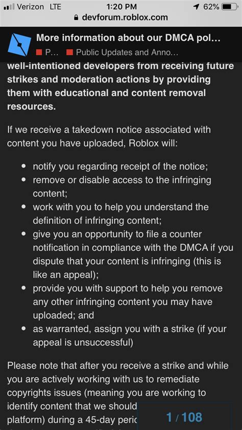 Toradh íomhá ar Roblox DMCA