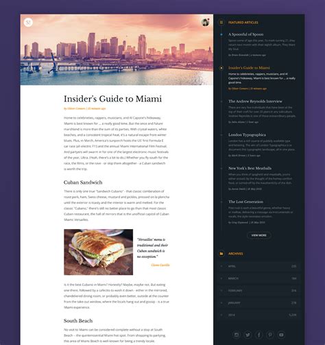 Image result for Page Layout Article Summary Behance