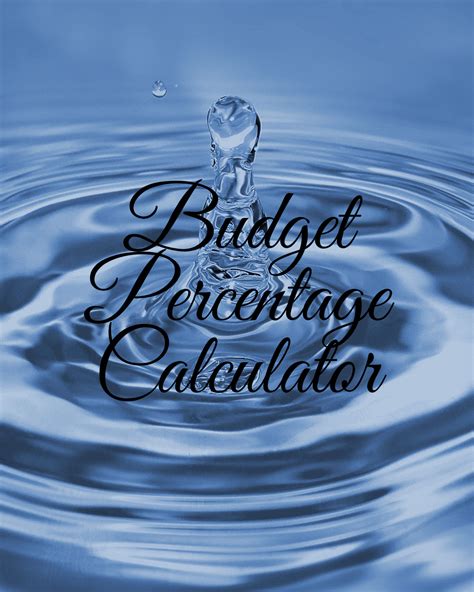 Image result for Monthly Budget Percentage Chart