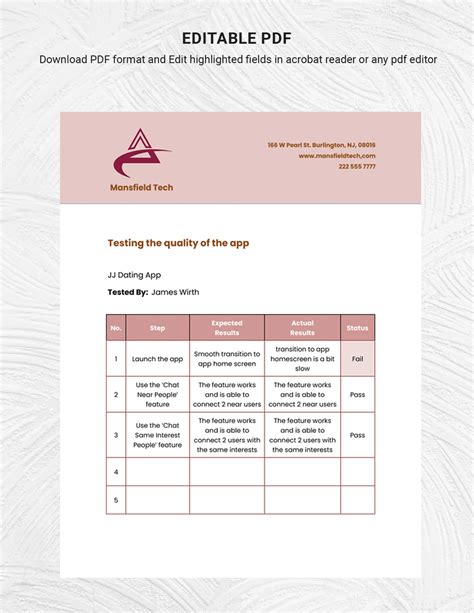 Image result for Q&A Test Report Template