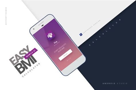 Toradh íomhá ar Front Page Design of BMI Calculator App in Android Studio