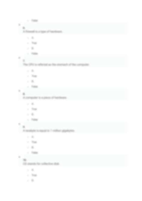 Image result for Basic Computer True or False Question