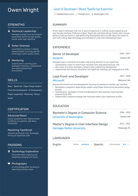 Image result for Front End Experienced Resume