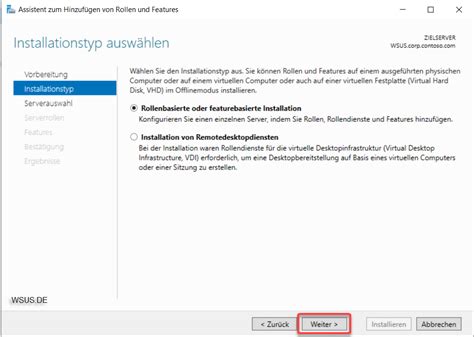 Toradh íomhá ar WSUS Install