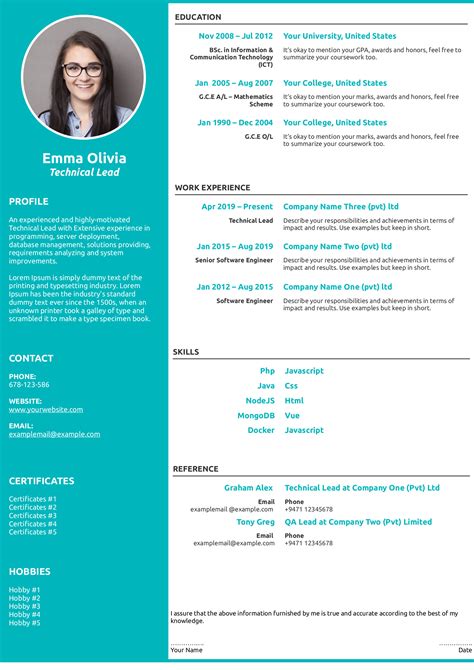 CV Template for Students에 대한 이미지 결과