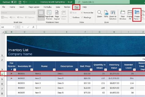 Image result for How to Freeze a Row in Excel When Scrolling